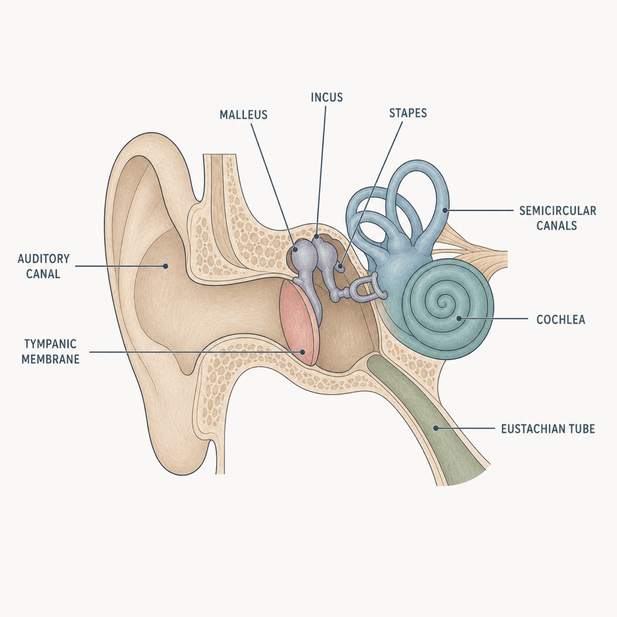 Ear anatomy diagram